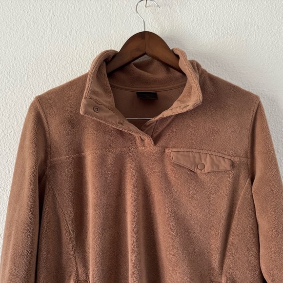 Midweight Snap Fleece Pullover Medium Brown Gorpcore Hygge 32 Degrees Heat - Picture 4 of 16